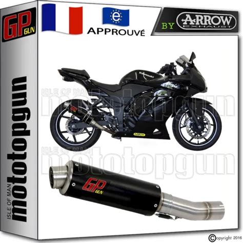 POT D ECHAPPEMENT GP GUN By ARROW ACIER NOIR KAWASAKI NINJA 250 R 2012