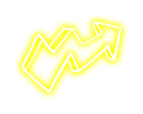 Glowing Neon Arrow Doodle Transparent Png 15241276 Png