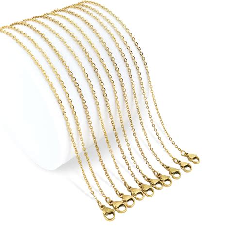 10 Pack Gold 16 Stainless Steel Loop Chain Necklace Michaels