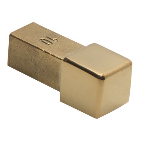 Genesis Polished Gold Stainless Steel Square Edge Contour Corners 2