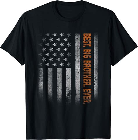 Hot Trending T Shirt With Big Brother Usa Flag Fathers Day Gift From Daughter Son Wife Walmart