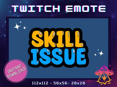 Skill Issue Twitch Emote Youtube Emote Discord Emote Community Emote