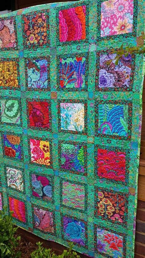 My Green Garden Envy Quilt Made With Kaffe Fassett Fabrics Quilting Designs Quilts Kaffe