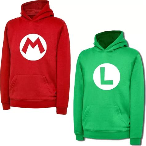 Super Mario And Luigi Mario Bros Logo Hoodie Video Game Mario Luigi