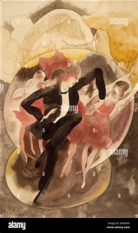 In Vaudeville Dancer With Chorus 1918 Painting By Charles Demuth