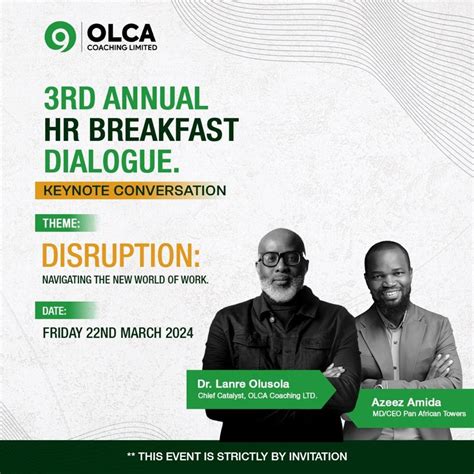 Lanre Olusola The Catalyst On Linkedin Hrbreakfastdialologue Humanresources Coaching