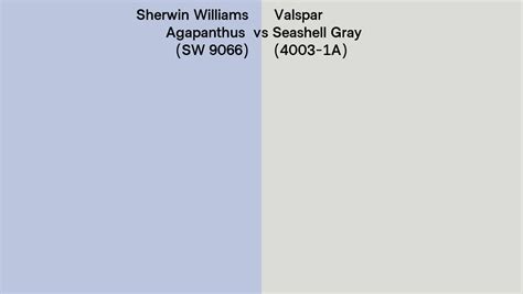 Sherwin Williams Agapanthus SW 9066 Vs Valspar Seashell Gray 4003 1A