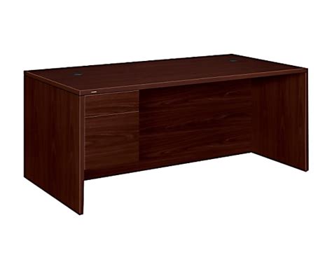 HON 10500 72 W Single Pedestal Computer Desk With Pedestal On LeftRight ...