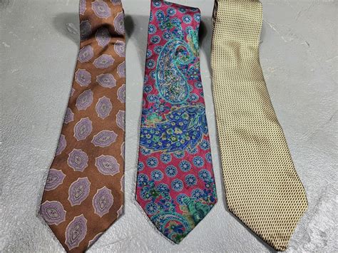 Vtg Silk Polyester Tie Lot Spring Easter Necktie Boston Trader