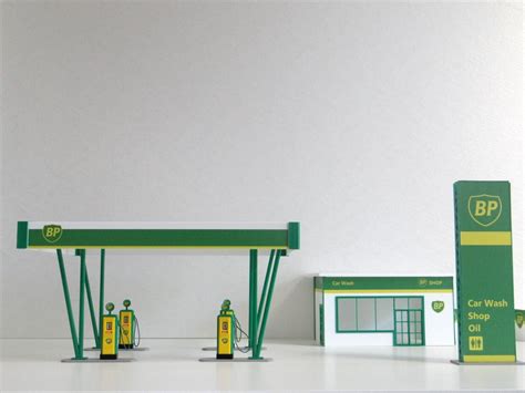 Scale Gas Station Miniature Diorama Model Kit Petrol Etsy