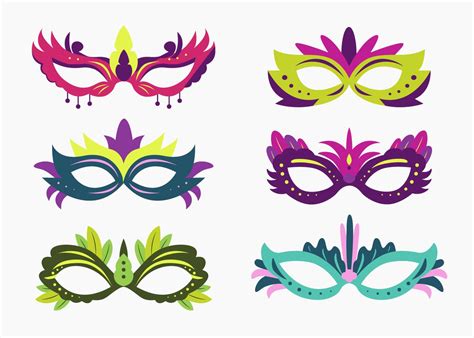 Colorful Carnival Mask Vector Vector Art At Vecteezy