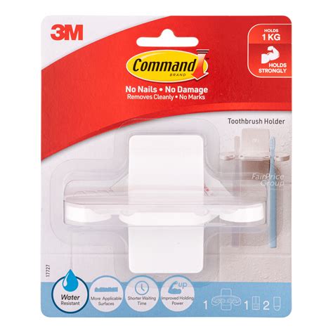 3m Command Toothbrush Holder 17727 Ntuc Fairprice