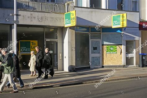Unoccupied Empty Shop Units High Street Editorial Stock Photo Stock