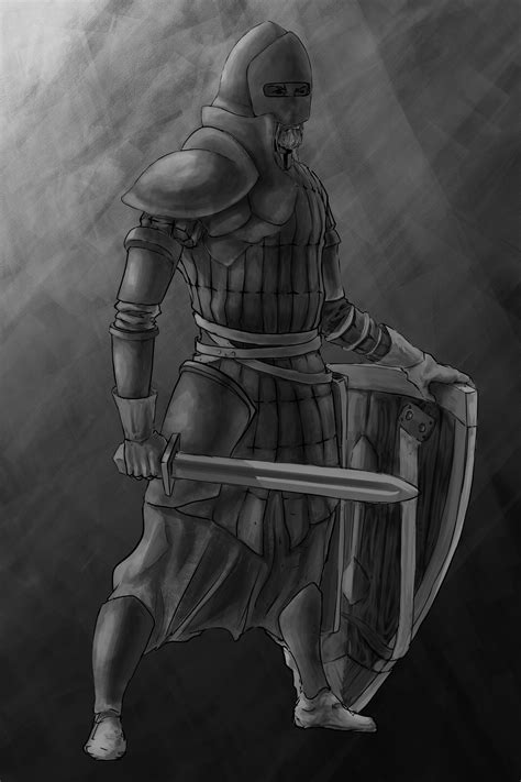 ArtStation - Мечник Ч/Б