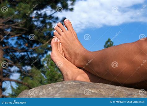 Barefoot On A Rock Stock Photo Image Of Leisure Environmental 19748022