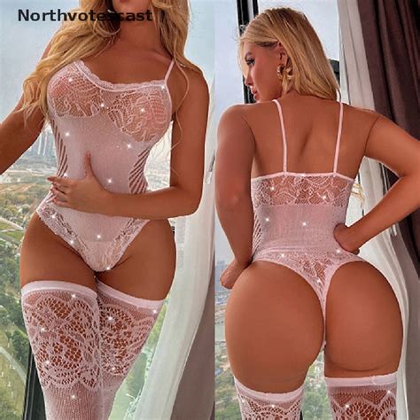 Northvotescast Porno Sexy Lingerie Rhinestone Babydolls Fantasias