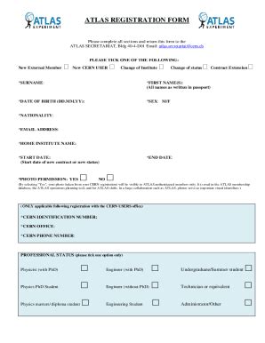 Fillable Online Atlas Registration Form Fill And Sign Printable