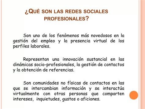 Redes Sociales Profesionales PPT Descarga Gratuita