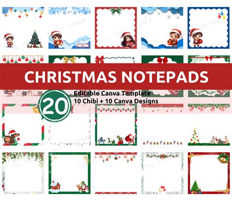 Christmas Notepads Template – The Digital Craft Corner