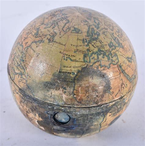 At Auction A Rare Antique Austrian Globe Inkwell 6 Cm Diameter