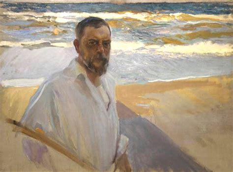 Autorretrato en la Playa Joaquín Sorolla Portrait painting Spanish