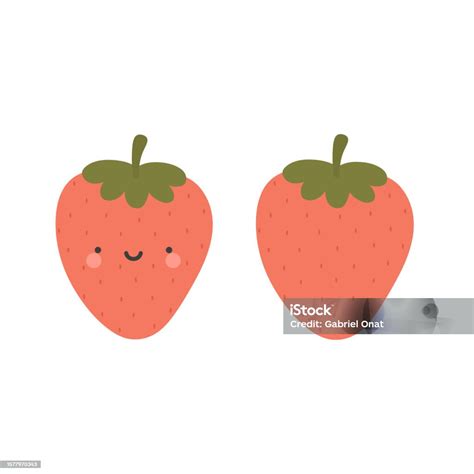 Cute Strawberry Illustration Stock Illustration Download Image Now