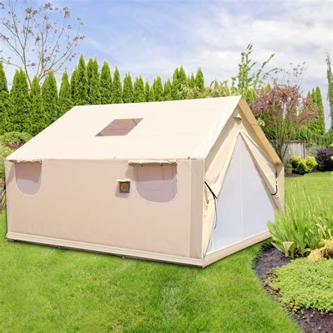 Vevor Canvas Wall Tent Canvas Tent 14x16 Ft Wall Tent 10 People For