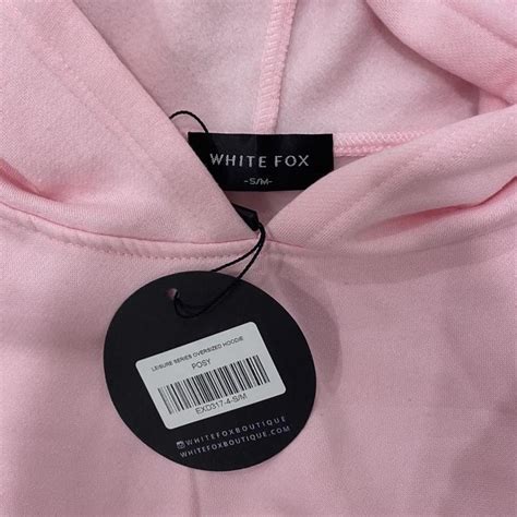 White Fox Pink Hoodie Size Sm Brand New With Tags Depop