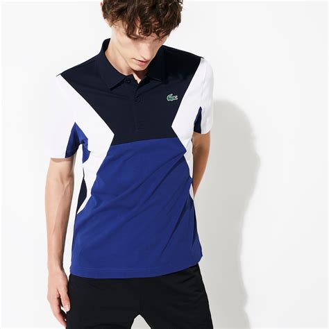 Mens Lacoste Sport Ultra Light Colourblock Cotton Tennis Polo Shirt