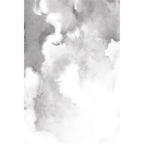 Metro Lane Grey Watercolour Abstract Wrapped Canvas Painting