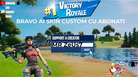 Live Fortnite Romania Bravo Ai Skin Custom Cu Abonati Mrzeus Cu