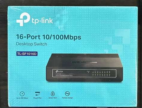 16 Ports TP Link TL SF1016D Desktop Switch LAN Capable Black At Rs