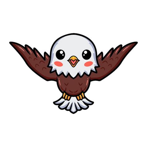 Premium Vector Cute Little Eagle Cartoon Flying