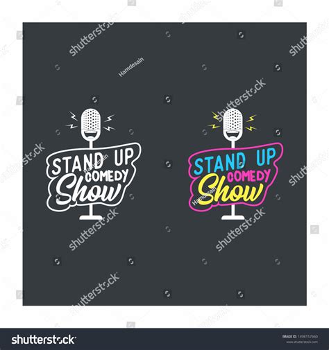 Stand Comedy Logo Design Vector Stock Vector (Royalty Free) 1498157660 ...