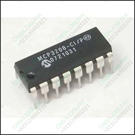 ADC MCP3208 8 Channel 12 Bit Analog To Digital IC Digilog Pk