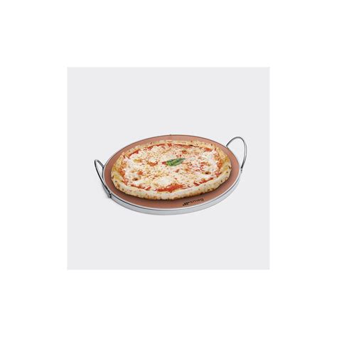 PRTX SMEG PIETRA REFRATTARIA TONDA CON MANICI COTTURA PIZZA IN FORNO