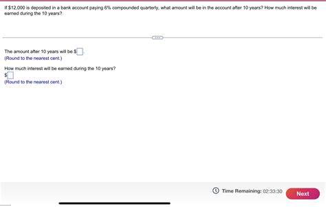 Solved If $12,000 is deposited in a bank account paying 6% | Chegg.com