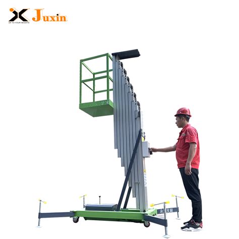 Manual Elevator Lift Manlift Hydraulic Ladder Aluminum Aerial Work