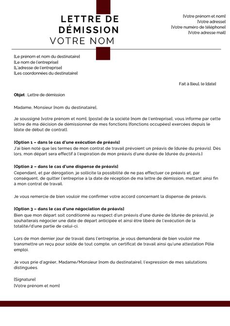 Exemple De Lettre De Démission Pdf japrijepo Hot Sex Picture