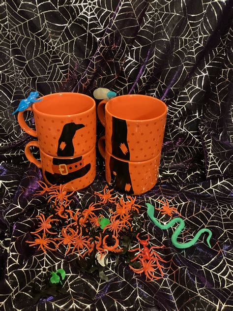 Halloween Ceramic Mugs Stackable Mugs Coffee Cups Halloween Home