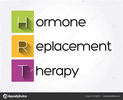 Hrt Hormone Replacement Therapy Acronym Medical Concept Background