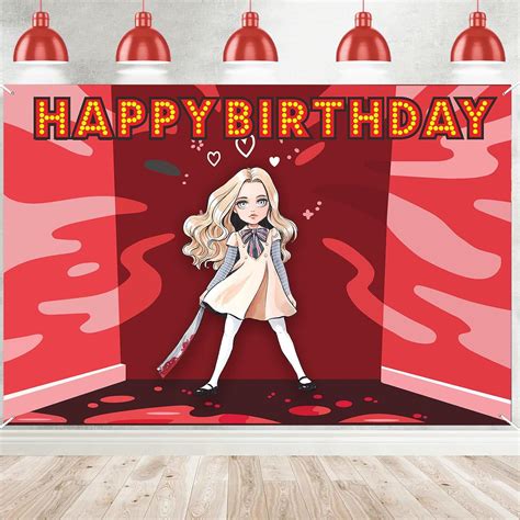 Horror Movie Happy Birthday Banner Backdrop Ai Horror Theme Decor For Horror Movie