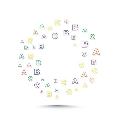 Alphabet logo design template with abc letters 27473399 Vector Art at ...