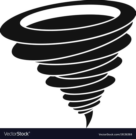 Hurricane Icon Simple Black Style Royalty Free Vector Image