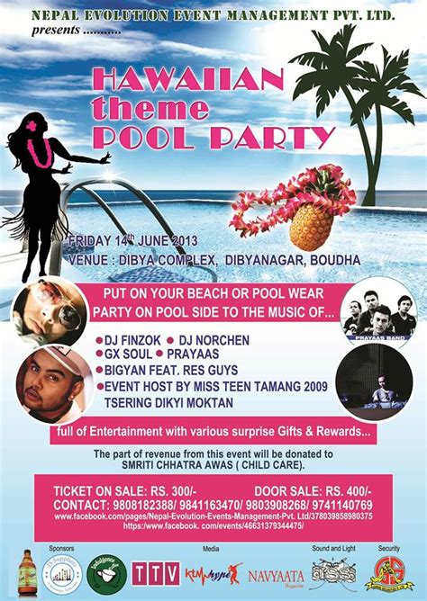Hawaiian Theme Pool Party Events In Nepal