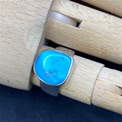 Womens Turquoise Rings Blue Silver S