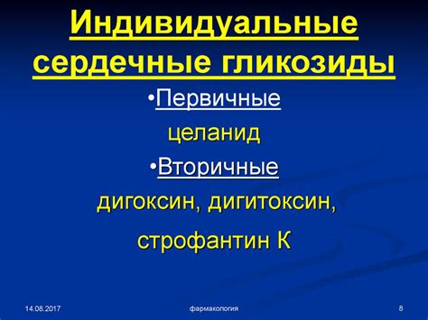 Фармакология. Сердечные гликозиды - презентация онлайн
