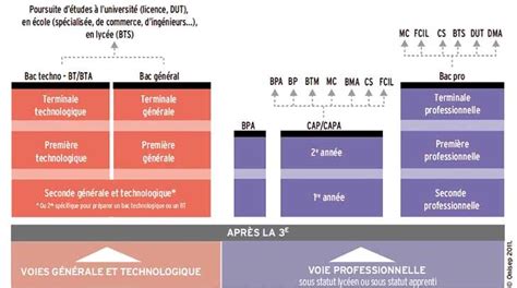 Le schéma des études après la 3ème Orientation le Guide de l