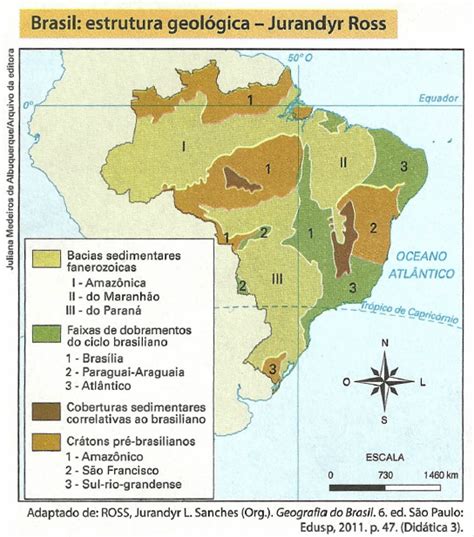 Professora Regina Bolico Brasil estrutura geológica e formas de relevo