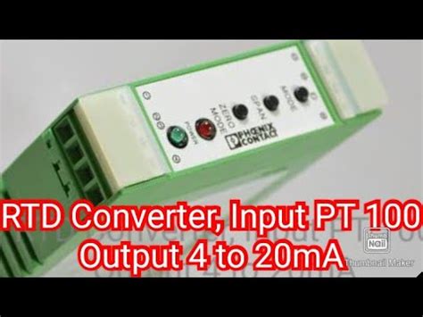 Rtd Signal Converter Device Setting Input Rtd Pt Output To Ma